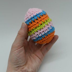 Handcrafted Crochet catnip Easter egg cat toy